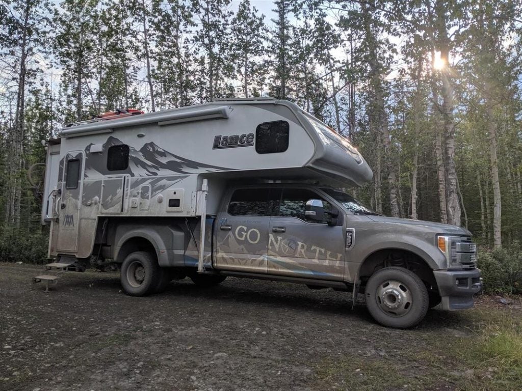 Go North Lance 1172 truck camper and F350 truck