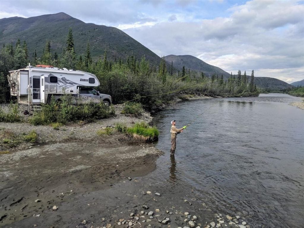 off-roading with a truck camper to amazing campsites