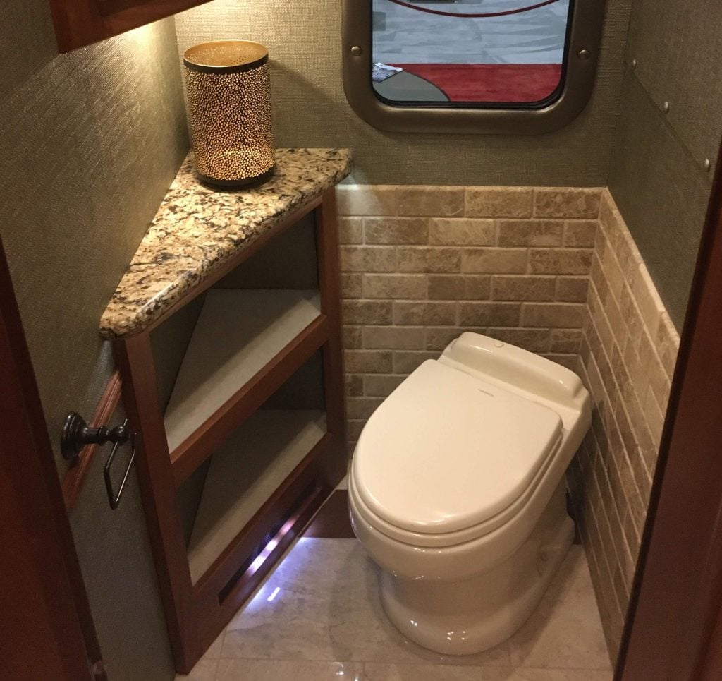 macerating toilet in an rv