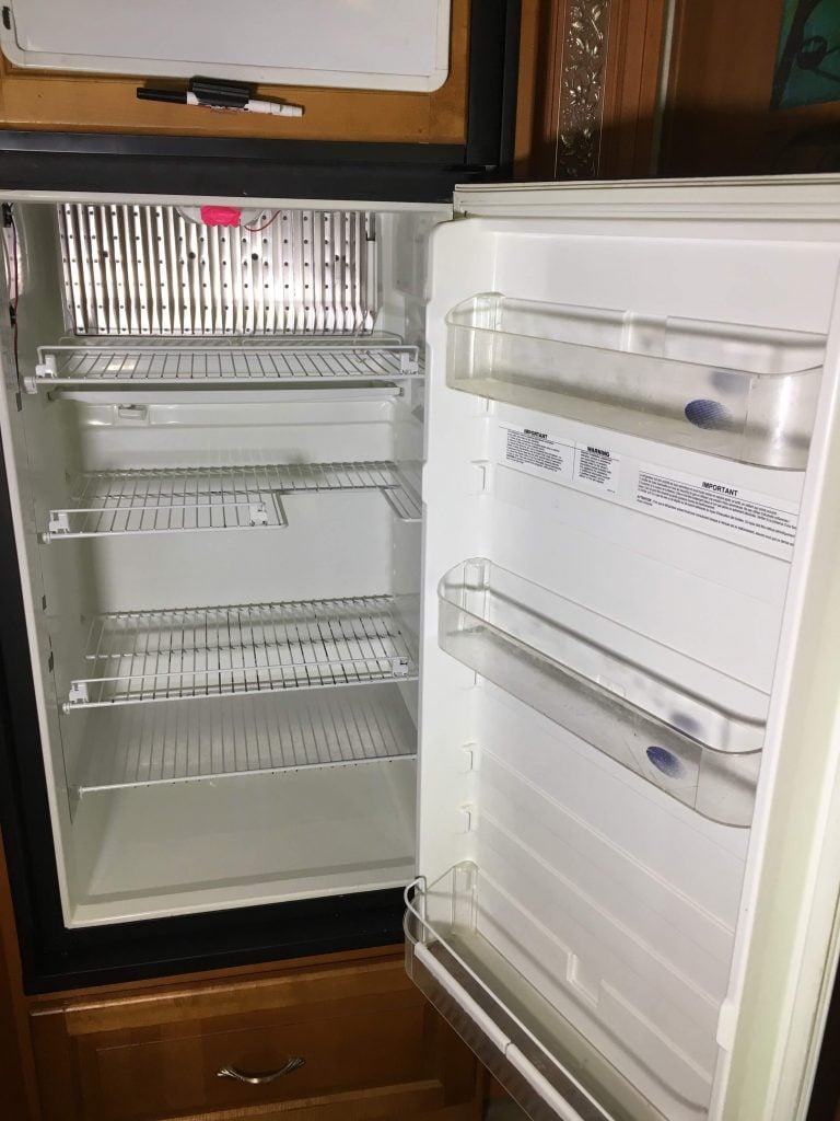 RV fridge not getting cold