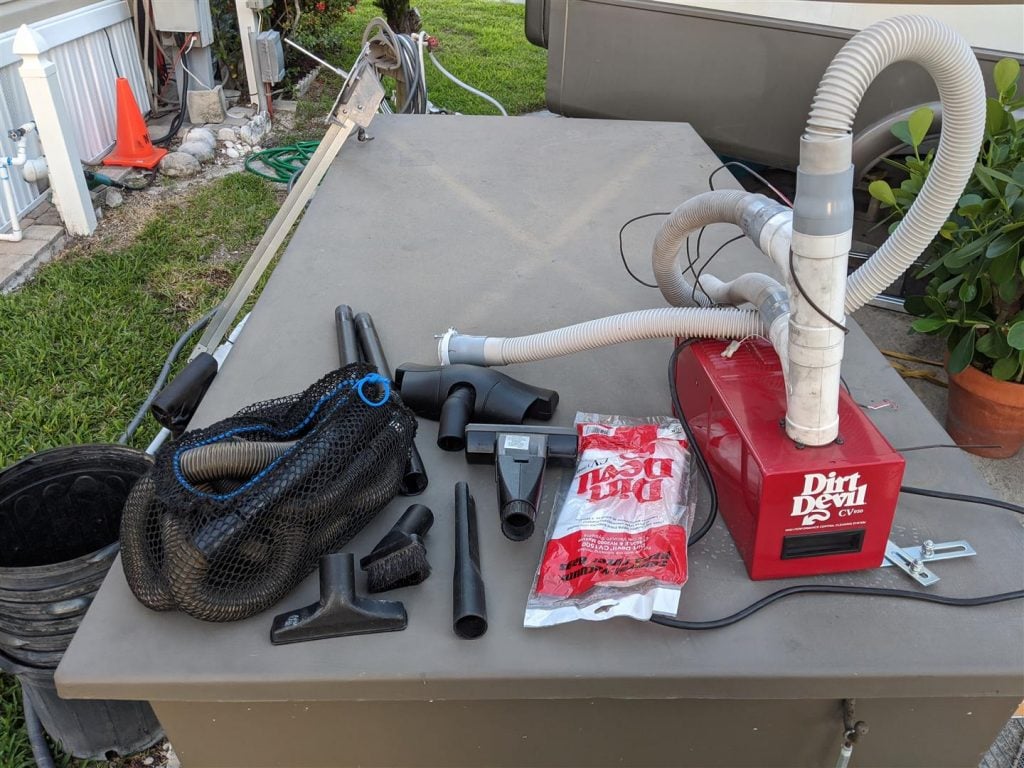 Dirt Devil RV Central Vacuum system with attachments