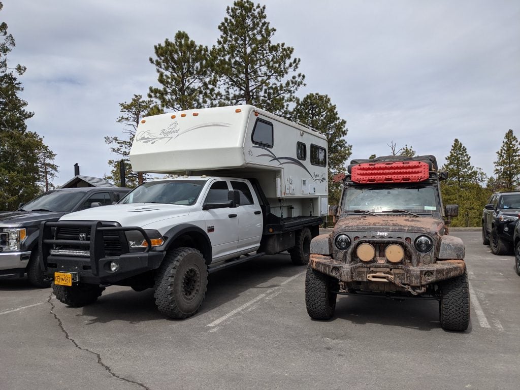 truck camper parking spot