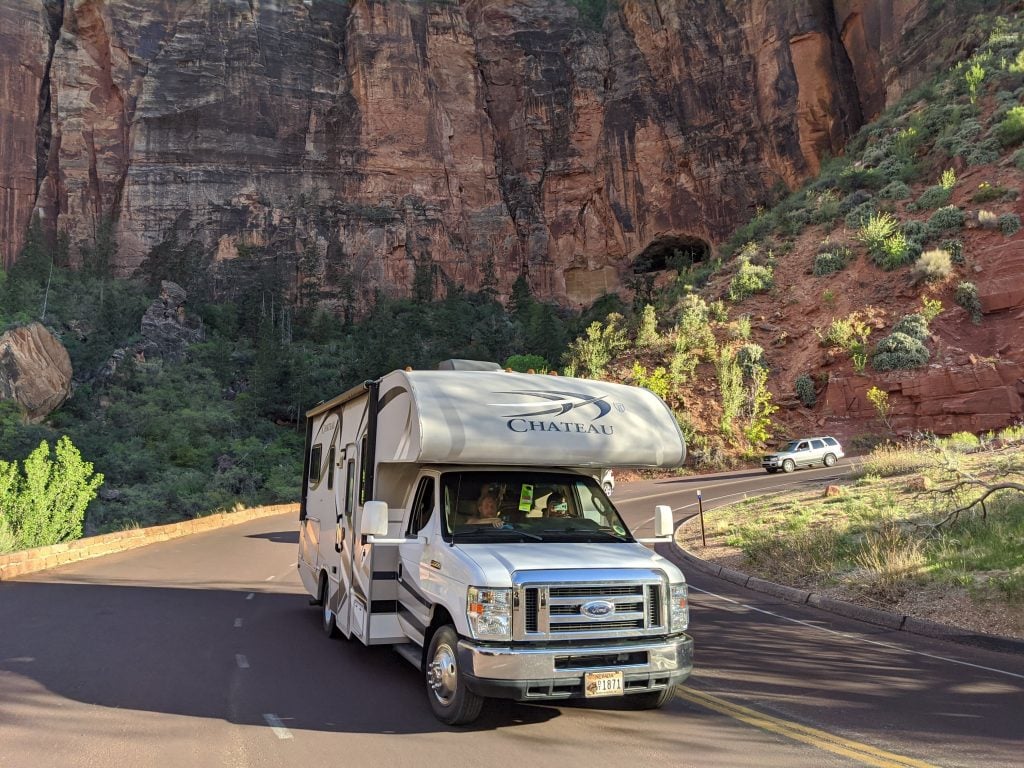 motorhome in zion natiional park