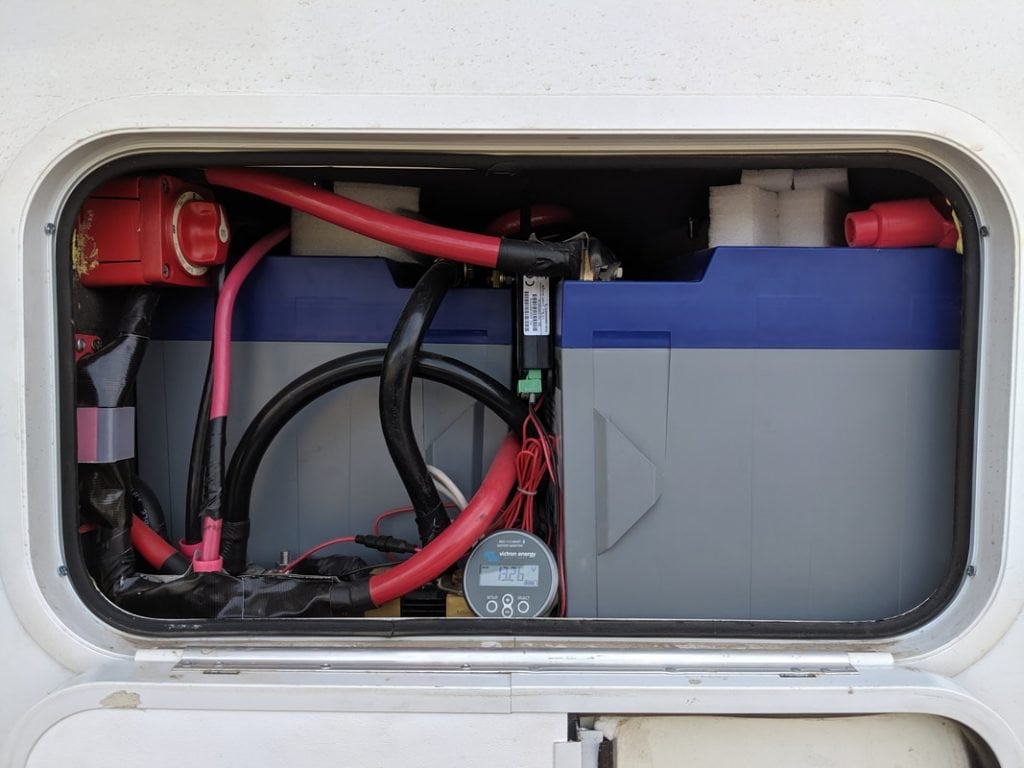 truck camper lithium battery and alternator charging system